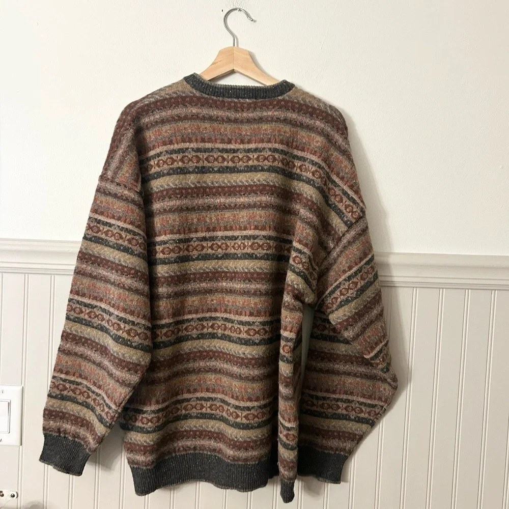 Blarneys Woollen Mills XXL Fair Isle Wool Sweater Grandpa Core Ireland
